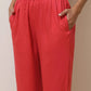 trueBrowns Coral Viscose Solid Kurta Pant Set | Swadesiicart