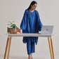 trueBrowns Ink Blue Oversized Round Co-Ord Set - Swadesiicart