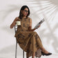 trueBrowns Beige Cotton Skirt Co-ord Set - Swadesiicart