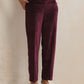 trueBrowns Purple Velvet Geometric Embroidered Kurta Pant Dupatta Set | Swadesiicart
