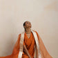 trueBrowns Orange Silk Sharara Dupatta Set | Swadesiicart