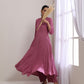 trueBrowns Onion Pink Dobby Anarkali Pant Set | Swadesiicart