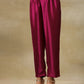 trueBrowns Purple Textured Silk Gathered Kaftan Co-Ord Set - Swadesiicart