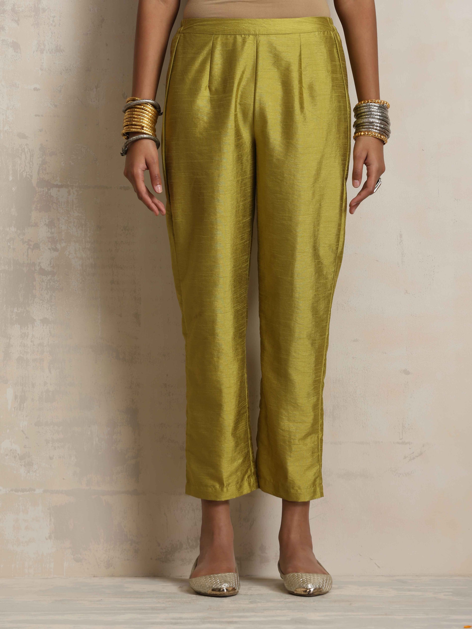 trueBrowns Green Shirt Kurta Set | Swadesiicart