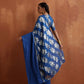 trueBrowns Blue Metallic Ready To Wear Saree | Swadesiicart