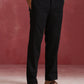 trueBrowns Men's Black Ikat Print Mandarin Collar Kurta Co-ord set - Swadesiicart