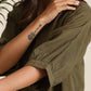 trueBrowns Olive Cotton Embroidered Dress | Swadesiicart