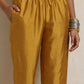 trueBrowns Gold Silk Kurta Co-ord Set - Swadesiicart