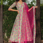 Pomcha Jaipur Jaipuri Hand Block Cotton Anarkali Set | Swadesiicart