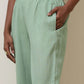 trueBrowns Mint Green Cotton Linen Co-Ord Set - Swadesiicart