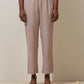 trueBrowns Fern Green Crochet Natural Cotton Kurta Pant Set | Swadesiicart