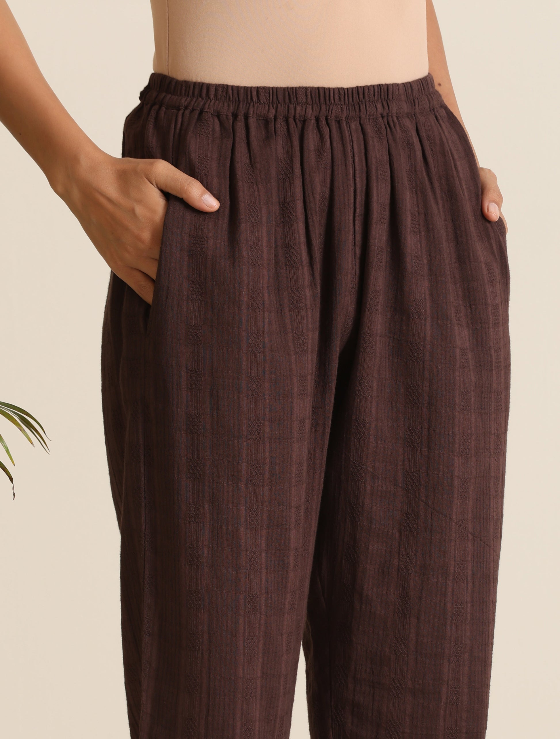trueBrowns Cola Cotton Dobby Relaxed Co-ord Set - Swadesiicart