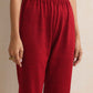 trueBrowns Maroon Kashmiri Woollen Jacket 3pc Set | Swadesiicart