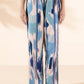 trueBrowns Blue Cotton Ikat Short Co-ord Set - Swadesiicart