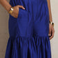 trueBrowns Electric Blue Sharara Dupatta Set | Swadesiicart
