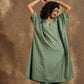 trueBrowns Light Green Bandhani Printed Silk Oversized Kurta Pant Set | Swadesiicart