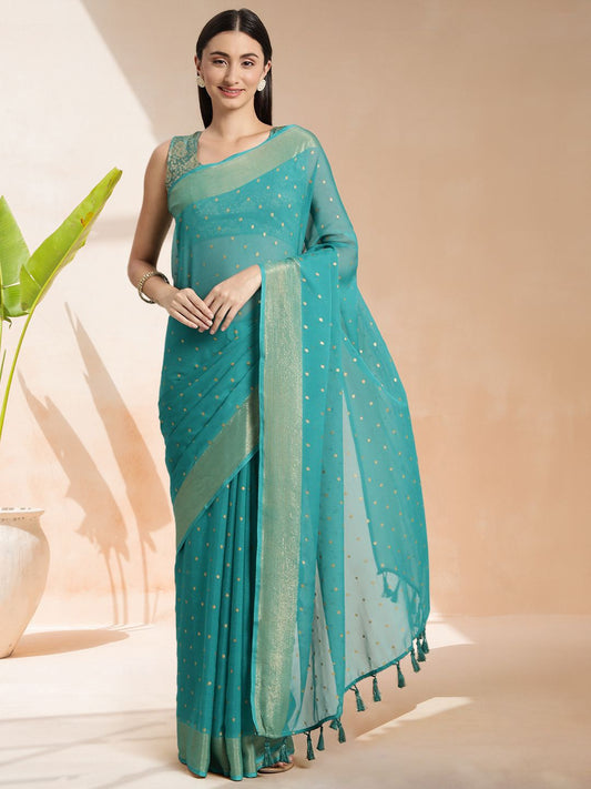 Mitera Woven Design Zari Ready to Wear Saree | Swadesiicart
