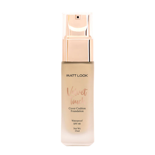 Matt Look Elvet Touch Cover Cushion Weightless Matt Finish Foundation - 03 Natural Nude - Swadesiicart