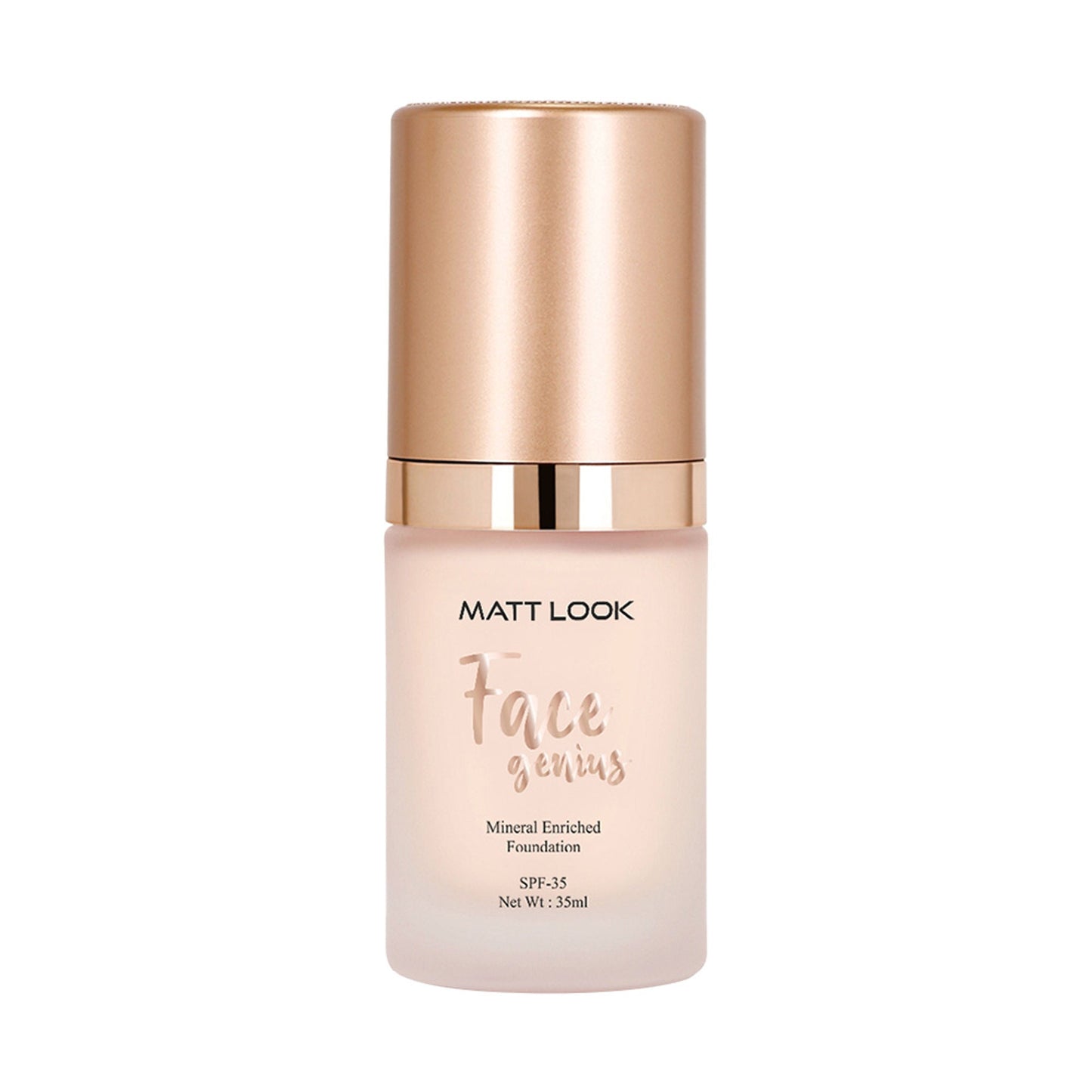 Matt Look Face Genius Mineral Enriched Weightless Matt Finish Foundation - 01 Classic Ivory - Swadesiicart