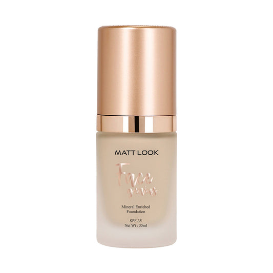 Matt Look Face Genius Mineral Enriched Weightless Matt Finish Foundation - 03 Soft Beige - Swadesiicart