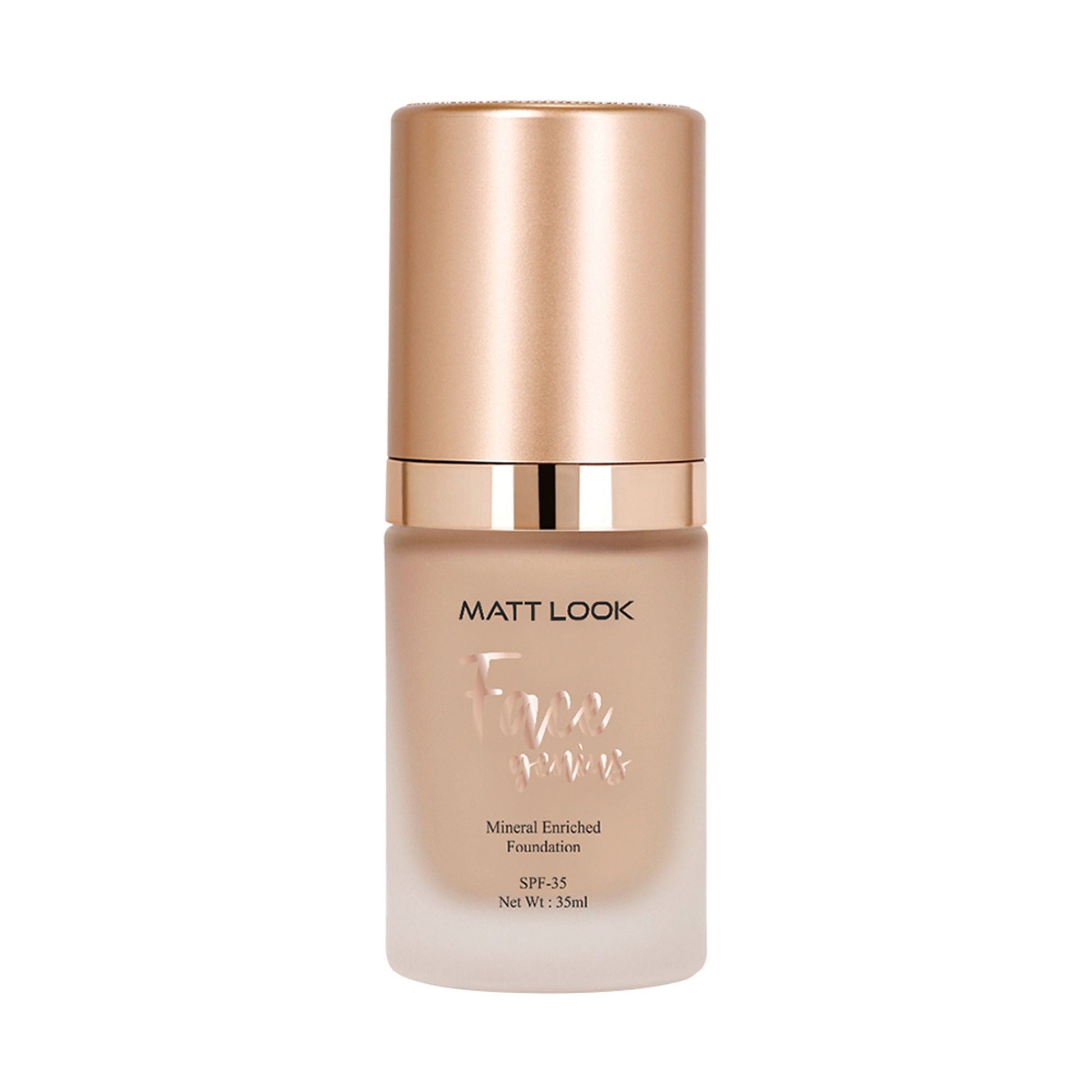 Matt Look Face Genius Mineral Enriched Weightless Matt Finish Foundation - 06 Sand Tan - Swadesiicart