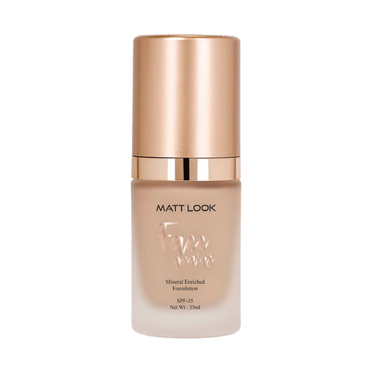 Matt Look Face Genius Mineral Enriched Weightless Matt Finish Foundation - 06 Sand Tan - Swadesiicart