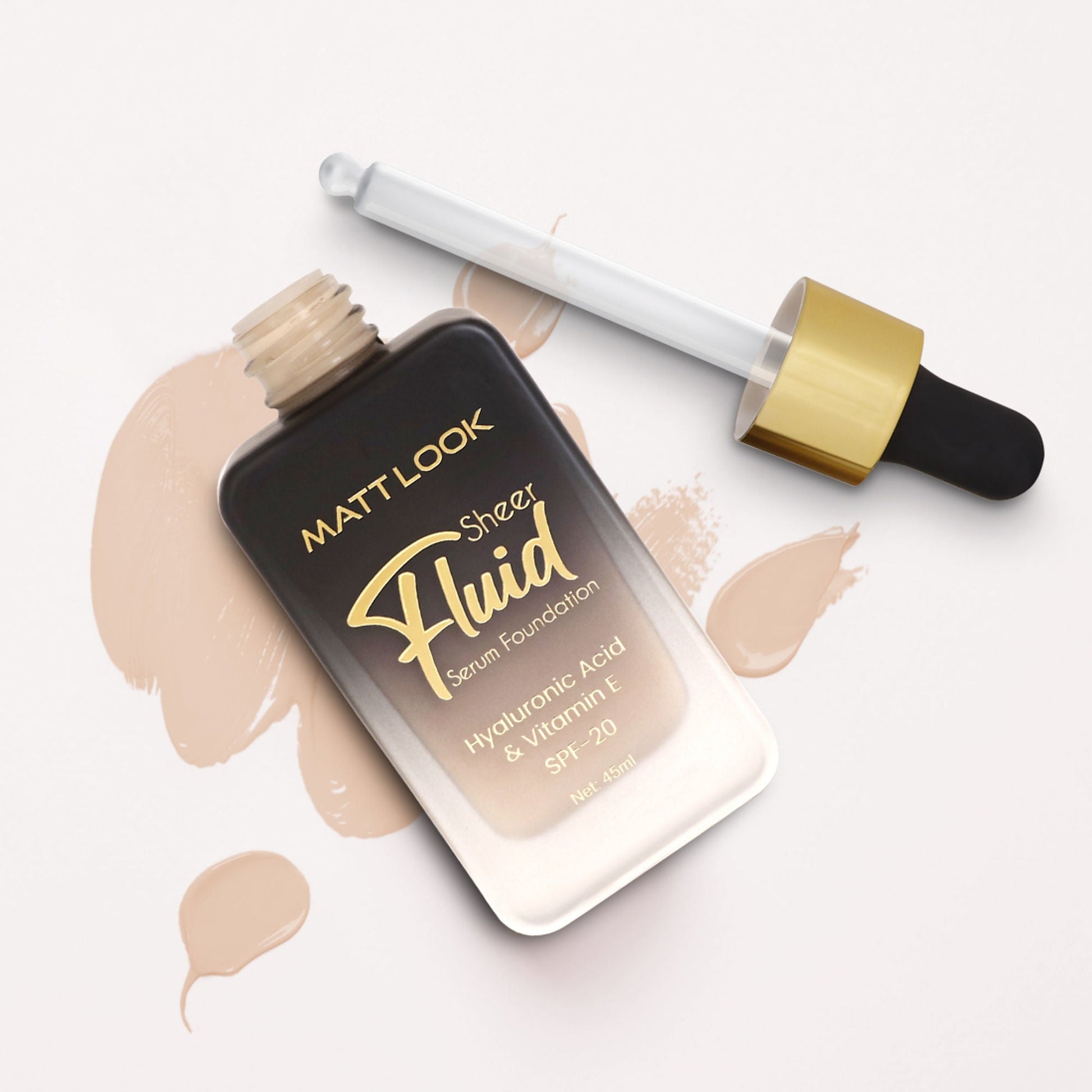 Matt Look Sheer Fluid Serum Foundation - 04 Butterscotch - Swadesiicart