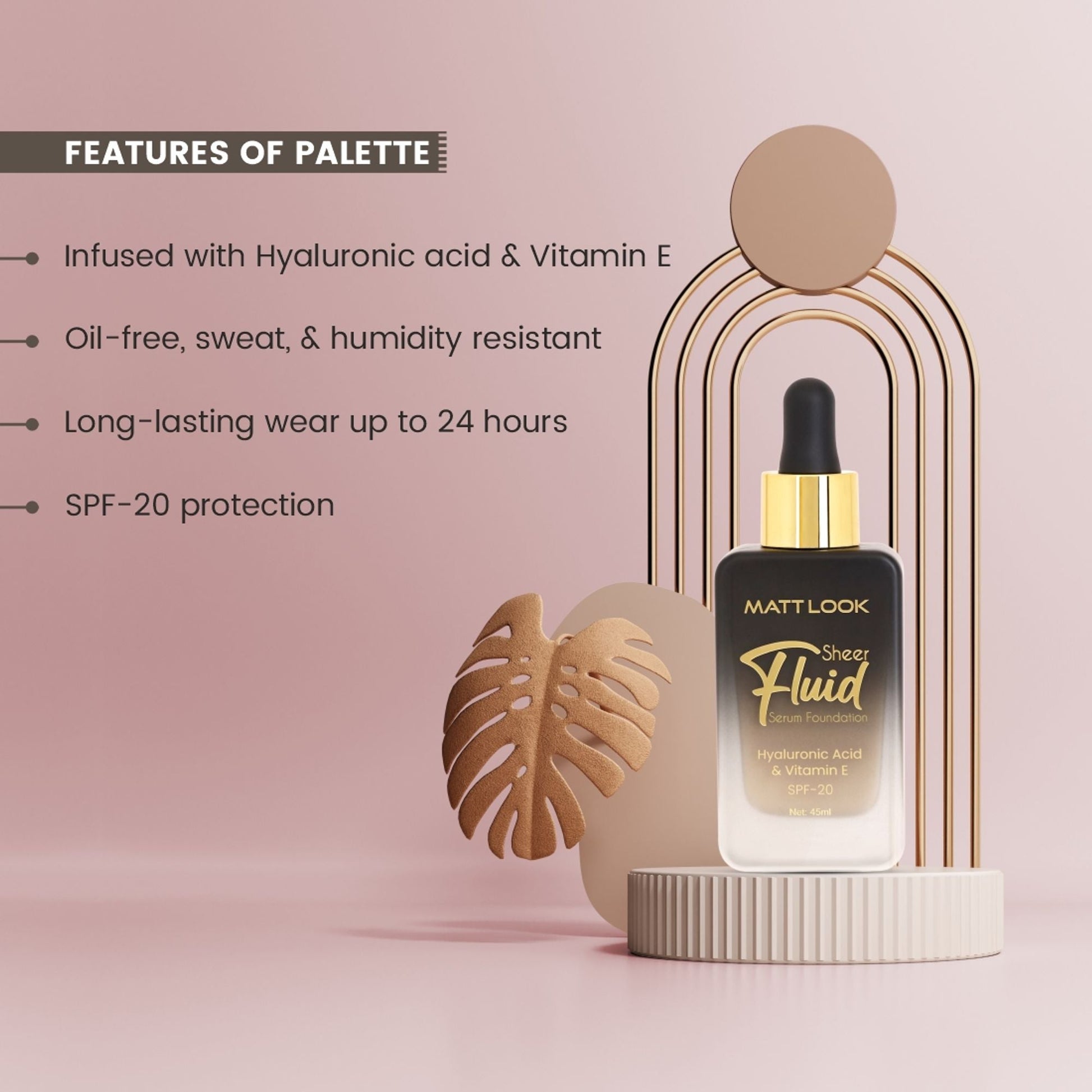 Matt Look Sheer Fluid Serum Foundation - 05 Oat Meal - Swadesiicart