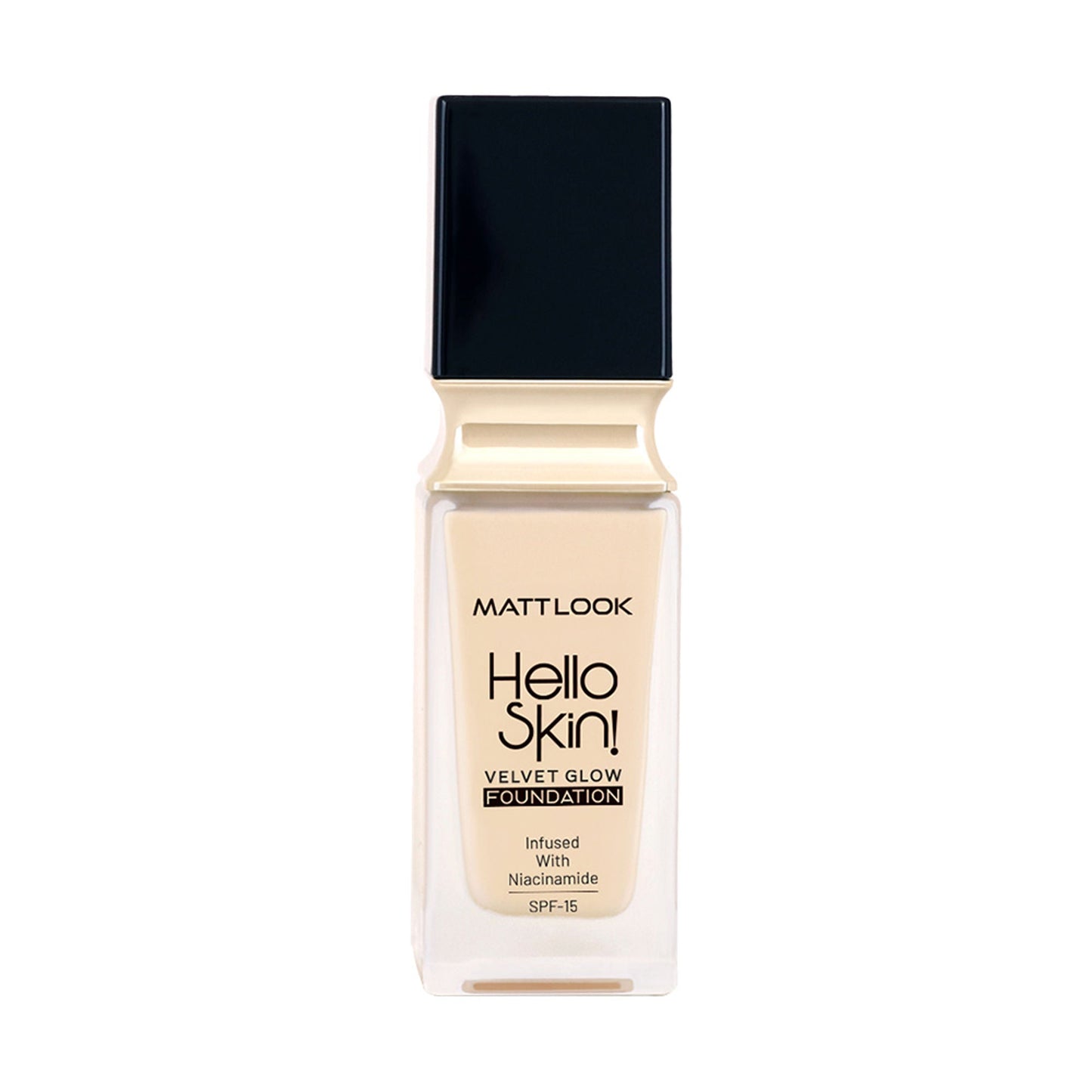 Matt Look Hello Skin Velvet Glow Foundation - 01 Porcelain - Swadesiicart