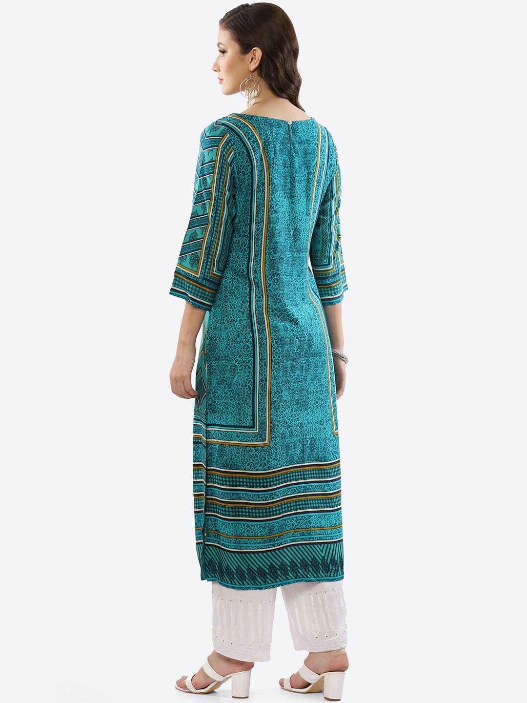 Biba Women Geometric Printed Kurta - Swadesiicart