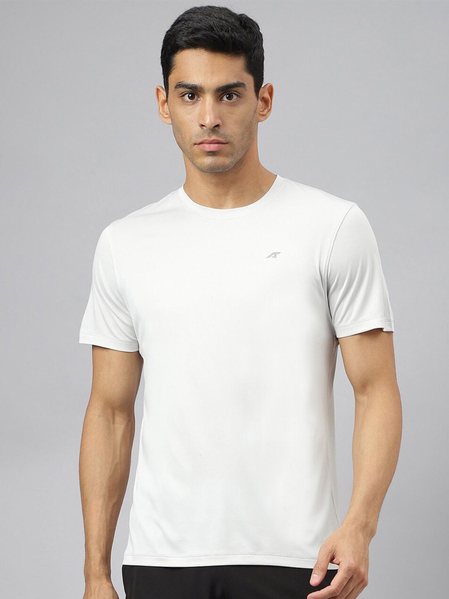 Alcis Men Anti-Static Soft-Touch Slim-Fit Sports for All Round Neck T-Shirt | Swadesiicart
