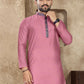Anaita Pink Linen Silk Straight Kurta