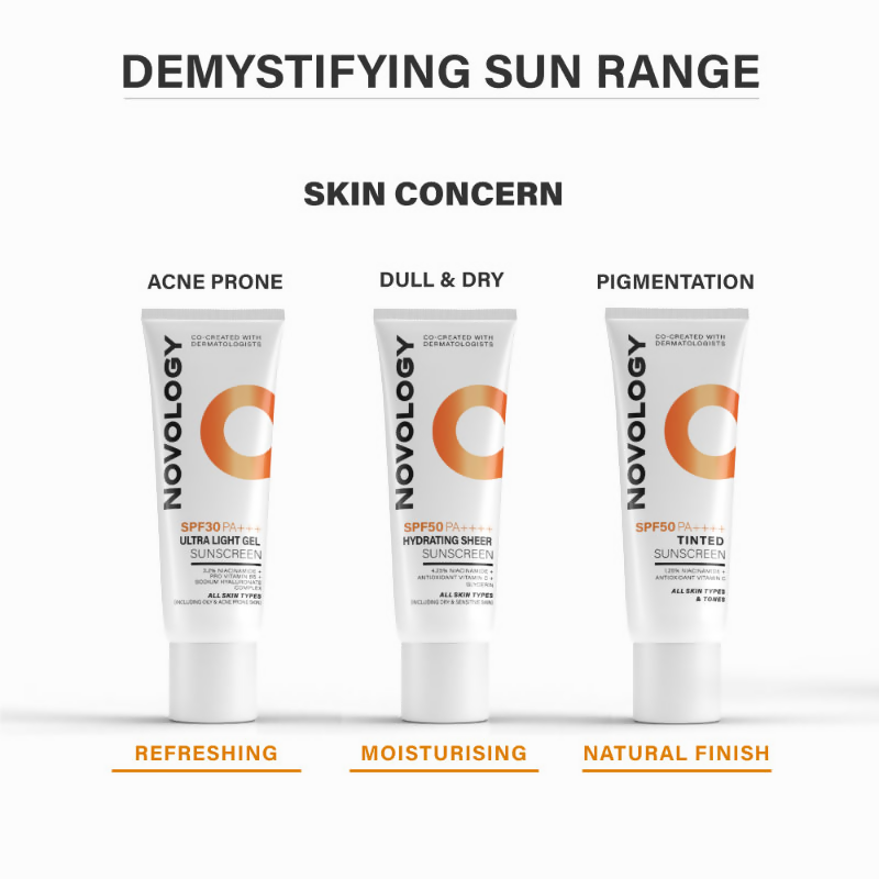 Novology SPF 30 PA+++ Ultra Light Gel Sunscreen - Swadesiicart