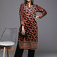 Ahalyaa Women's Traditional wear Kurta - Black | Swadesiicart