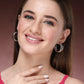NVR Women's Set of 6 Silver-Plated Contemporary Hoop Earrings | Swadesiicart