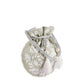 Masq Green & White Embellished Embroidered Potli Clutch - Swadesiicart