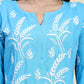 HOUSE OF KARI Floral Embroidered Chikankari Pure Cotton Straight Kurta With Trousers | Swadesiicart