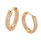 Shining Diva Rose Gold Contemporary Hoop Earrings - Swadesiicart