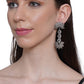 Shoshaa Silver-Toned Contemporary Drop Earrings | Swadesiicart