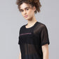 MKH Typography Printed Relaxed Fit Sheer Dri-FIT T-shirt - Swadesiicart