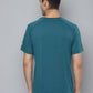Alcis Men Teal Printed Slim Fit Running T-shirt | Swadesiicart
