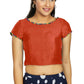Aastha Fashion Women's Orange Art Silk Designer Party Wear Readymade Blouse