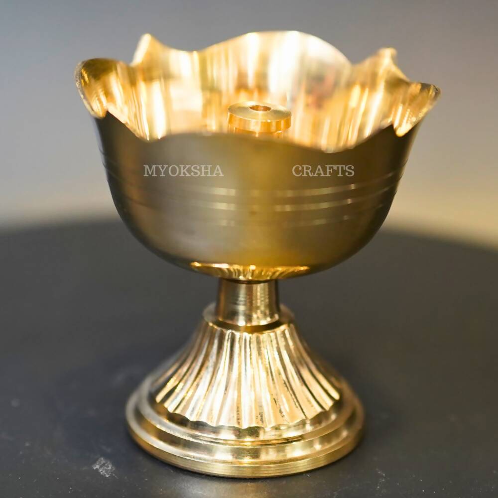 Brass Gulab Diya - Swadesiicart