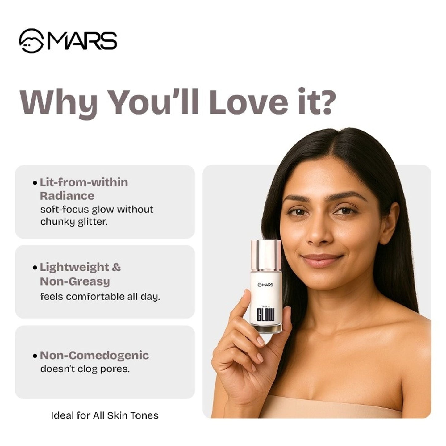 MARS Cosmetics Take A Glow Illuminating Primer - Moon Glow - Swadesiicart