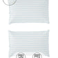 Story@home Arena White & Blue Geometric Printed 180 TC Queen Bedsheet & 2 Pillow Covers - Swadesiicart