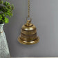 CraftVatika Gold-Toned Brass Hanging Bell with Attached Chain & Hook | Swadesiicart