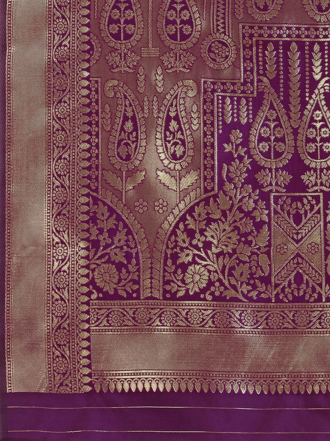 Kalini Ethnic Motif Woven Design Zari Art Silk Banarasi Saree | Swadesiicart