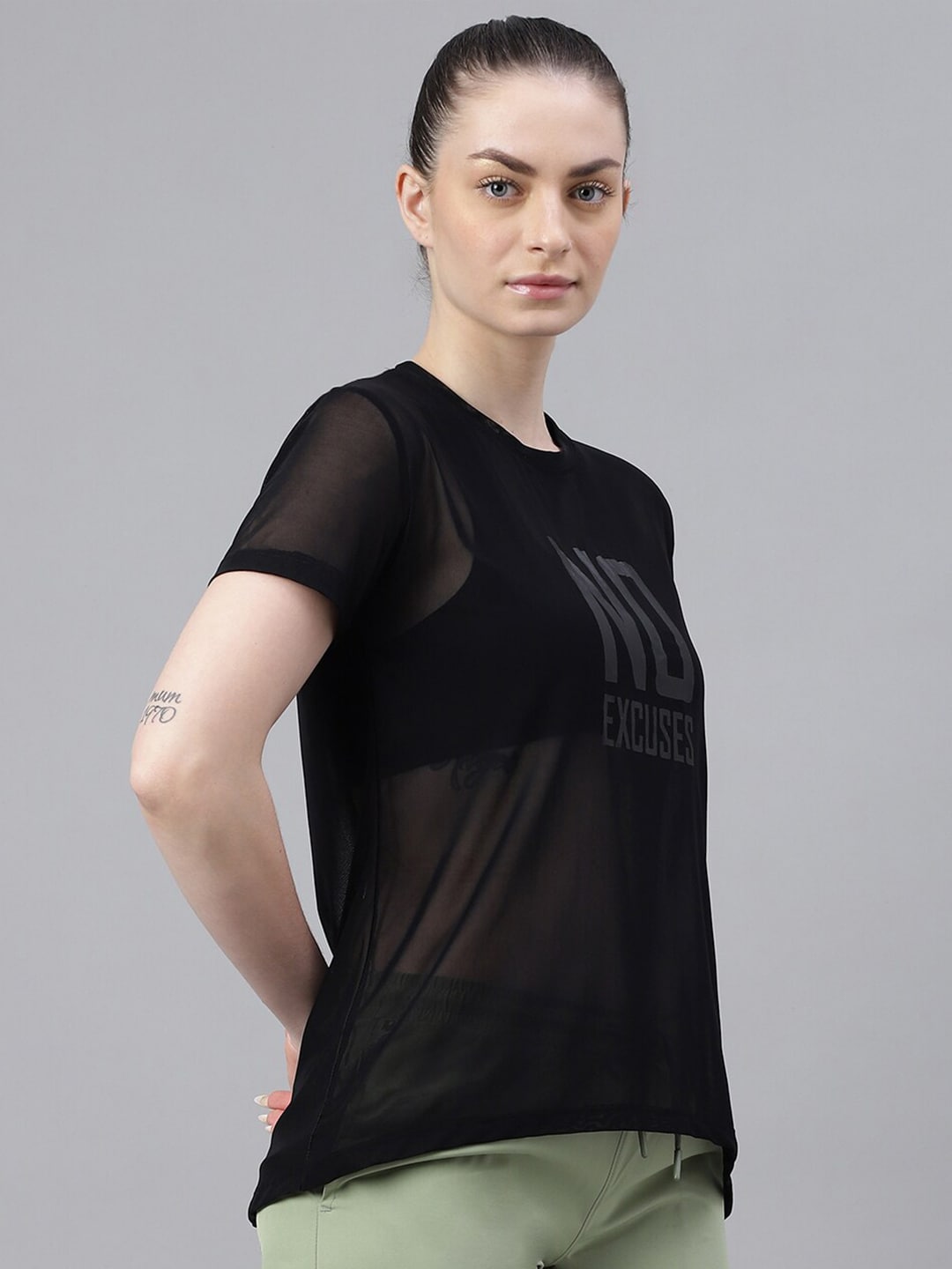 MKH Typography Printed Drop-Shoulder Sleeves Dri-FIT T-shirt - Swadesiicart