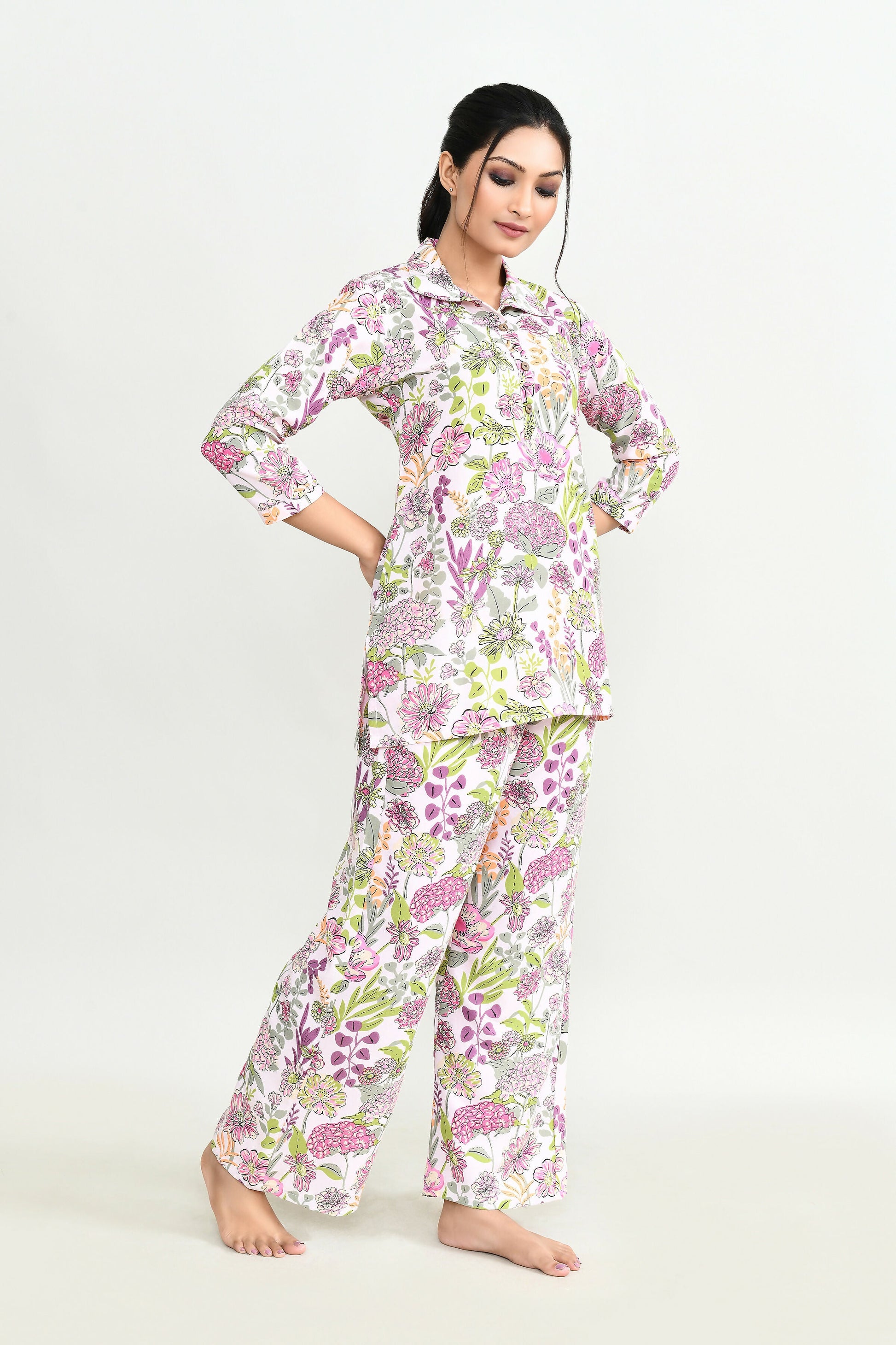 Joban Fashion Beautiful White Cotton Cod Set - Swadesiicart