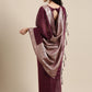 Saree Mall Maroon Woven Design Zari Silk Blend Banarasi Saree | Swadesiicart